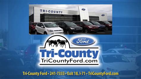 Tri-County Ford custom order form for the new 2023 Ford Escape 4-Door AWD SUV 8A. Visit Tri-County Ford in Buckner for a variety of new & used cars cars ... We are a full service dealership, ready to meet you and earn your business. 4032 Commerce Parkway Directions Buckner, KY 40010. Sales: 502-241-7333; Service: (502) 241-7333; Parts: …