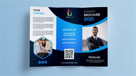 Tri fold brochure template photoshop.  Free, customizable, and printab...