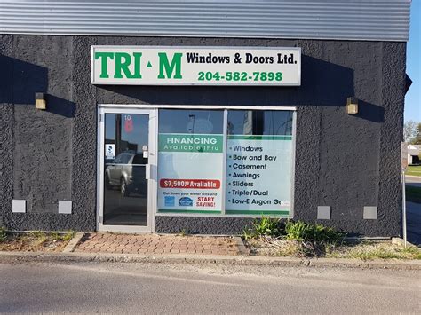 Tri m windows. Get information on Tri-M windows and doors - Winnipeg. Ratings & Reviews, phone number, website, address & opening hours. Yably offers you the most essential information about Tri-M windows and doors in Winnipeg. 