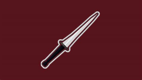 The Tri-Tip Dagger is a dagger obtained from the Ravenstern Museum in the third chapter. It has a proc coefficient of 20%, and it gives 10% chance to bleed on hit for 3 seconds, meaning that each tick will deal 240% damage over 3 seconds. Its mana cost is 8 and its weight is 20. It also grants +10 health regeneration per second while equipped.. 