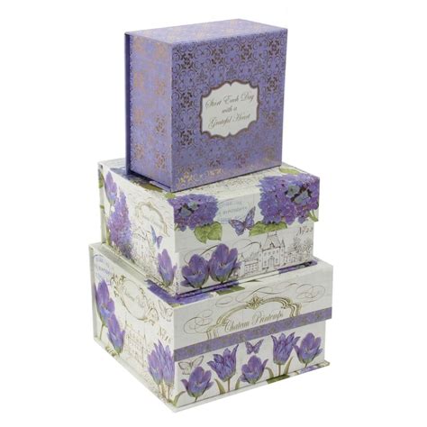 TriCoastal Design Set of 3 Square Tab Storage Boxes eBay