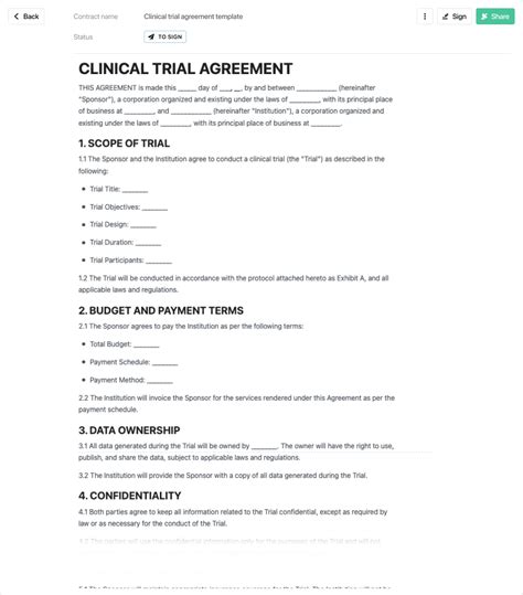 Trial Agreement Template