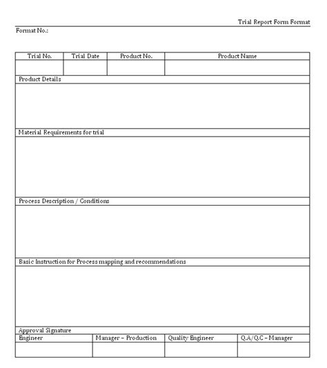 Trial Report Template