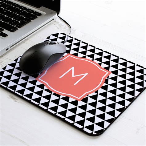 Triangle Print Mouse Mat personalised mouse pad pattern