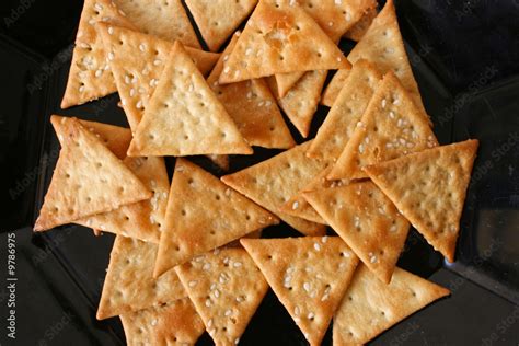 Triangle Shaped Seeded Crackers