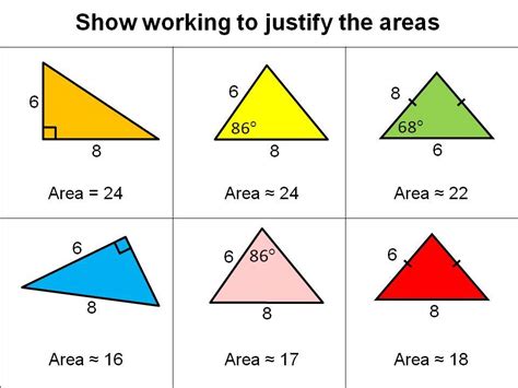 Triangle area activity Teaching Resources