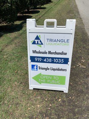 Triangle liquidators reviews. As we shared with you yesterday, Triangle Liquidators is moving. We are so excited to finally have our own building and our own parking lot, fully equipped with plenty of parking and loading space!... 
