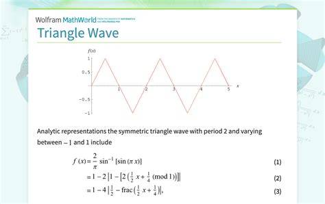 Triangle wave.  Experienced traders TRIANGLE WAVE Also, triangular wav...