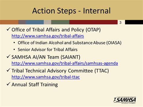 Tribal Affairs and Policy SAMHSA Tribal Affairs and Policy