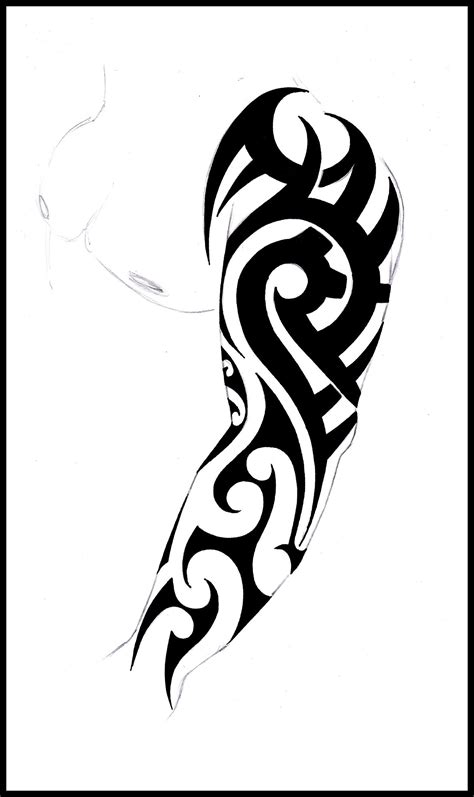 Tribal tattoo half sleeve stencils. straight line tattoos meaning. 2. Polynesian people considered tattoos as symbol of pride. Here is a Polynesian tribal tattoo on the back of this man that has sun as centerpiece. 3. While most guys prefer tribal tattoos on their full sleeve, I find tribal forearm tattoos extremely attractive. 