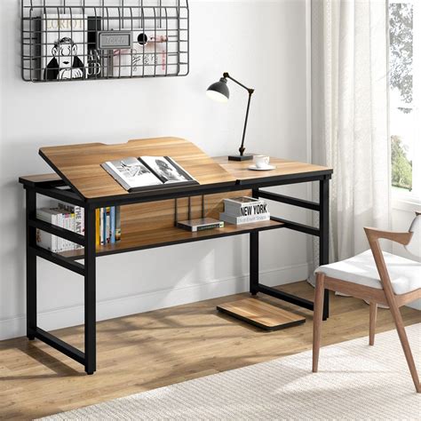 TribeSigns Modern Drafting/Drawing/Painting Desk with Tiltable Desktop