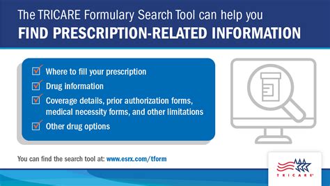 Tricare online formulary. TRICARE doesn’t cover weight loss products (except for some prescriptions). Use the TRICARE Formulary Search Tool to see if your prescription is covered. Last Updated 4/19/2022. Find a TRICARE Plan. Find a Doctor. Find a Phone Number. 