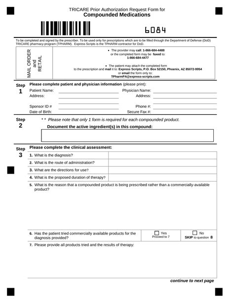 Tricare prior auth. Prior Authorization Request Form for Ozempic, Mounjaro. To be completed and signed by the prescriber. To be used only for prescriptions which are to be filled through the Department of Defense (DoD) TRICARE pharmacy program (TPHARM). Express Scripts is the TPHARM contractor for DoD. 