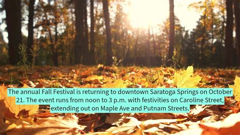 Trick-or-treat and more at the Saratoga Springs Fall Festival!