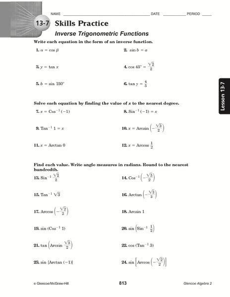 Trig Practice Worksheet 235487 Free Worksheets Samples