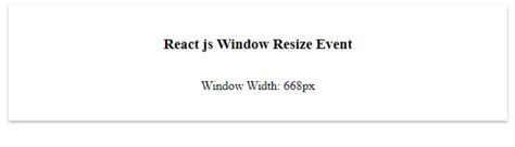Trigger window resize event react. Component { In the example above, the useEf...