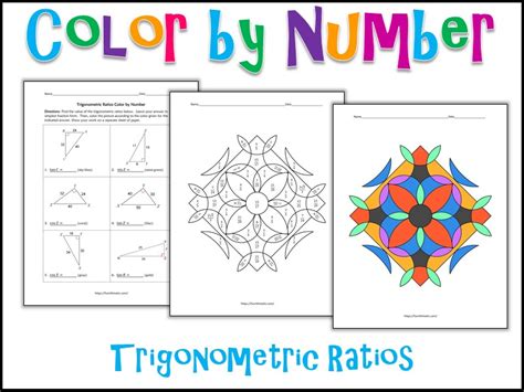 Trigonometric Ratios Color by Number Teaching Resources