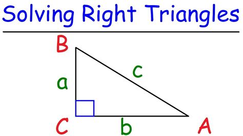 Trigonometry How To Solve Right Triangles YouTube