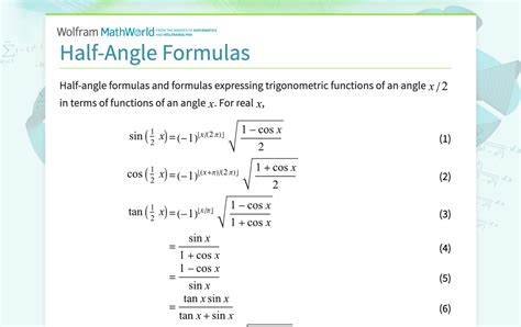 Trigonometry half angle formula proof.  Start learning today! Half-angle formulas ext...