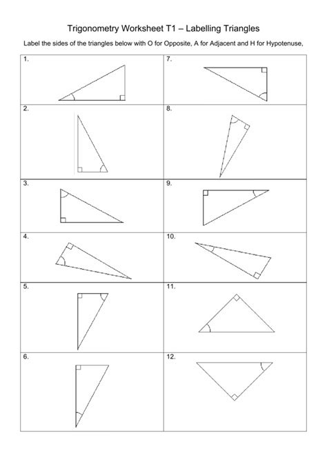 Trigonometry worksheet t1 labelling triangles. Things To Know About Trigonometry worksheet t1 labelling triangles. 