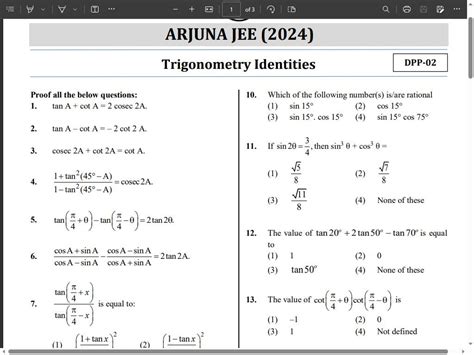 Trigonometry- - ARJUNA JEE 2.0