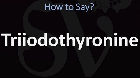 Triiodothyronine Pronunciation. Definition 1. A thyroid hormone. Also called T-3. (NCI Dictionary) Definition 2. A thyroid hormone containing 3 iodine atoms generally synthesized from levothyroxine, and has greater biological activity. (NCI Thesaurus) YOU MAY ALSO LIKE. Trihexyphenidyl Hydrochloride.. 