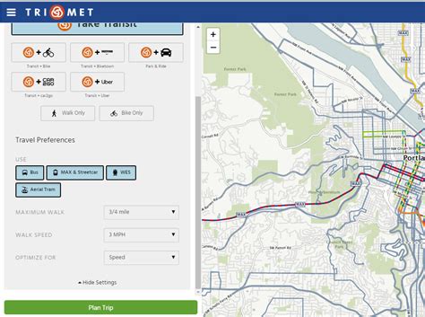 Visit this link to access TriMet’s Trip Planner, Transit Tracker, and Service Alerts. Rates and payment: Fares are $2.50 for adults for 2.5 hours of travel on any method of TriMet public transportation, or $5 per day. You can buy tickets at machines located in MAX stations and at the TriMet office in Pioneer Courthouse Square.. 