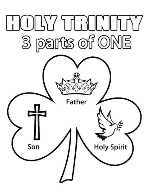 Trinity Shamrock Coloring Page Coloring Pages