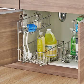 Trinity Wire Undersink Organizer w/Slide 2-pack Costco