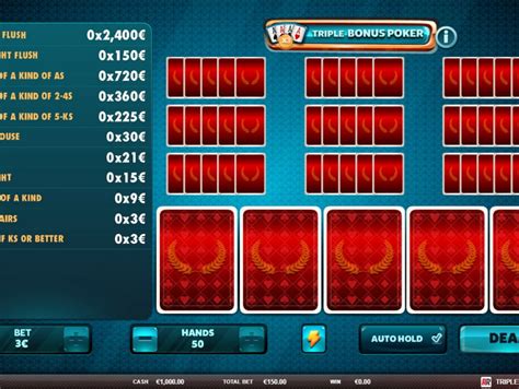 Triple Bonus Poker (Трипл Бонус Покер) от Red Rake Gaming  играть онлайн