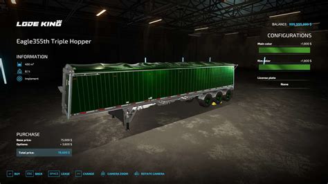 Triple Hopper Trailer V1.0 FS22 Mod Download