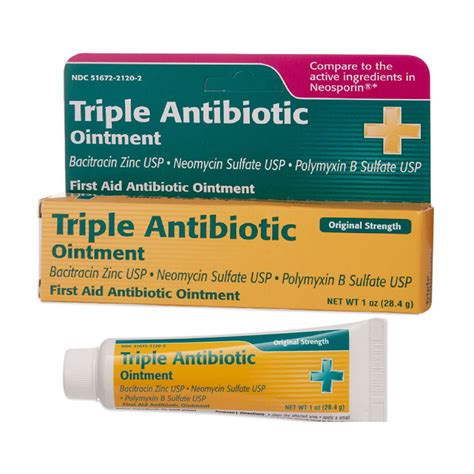Triple antibiotic ointment for dogs.  Additionally, applying it to wounds One commo...