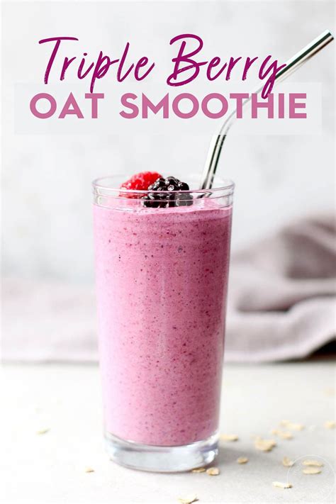 Recipes. Amazing Triple Berry Oat Tropical Smoothie.