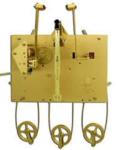 Triple chime, cable driven clock movement kit.