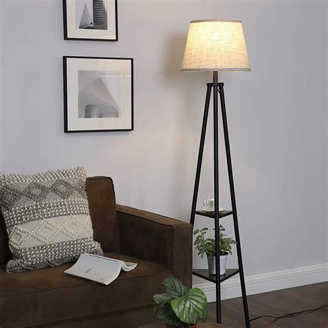 Tripod Floor Lamp With Shelves - Etsy