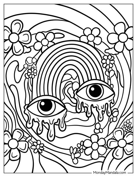 Trippy Coloring Pages Free