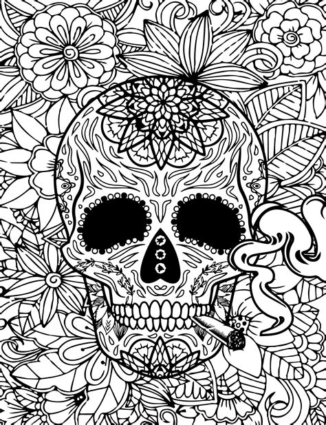 Trippy Skull Coloring Pages