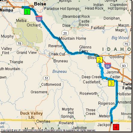 Trips from Boise to Jackpot