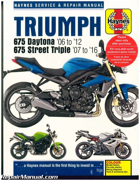 Triumph 2006 2012 daytona 675 street triple repair manual. - Service manual for a volvo l70e.