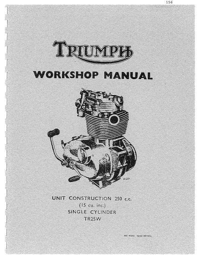 Triumph 250 tr25w 1968 1970 workshop service repair manual. - Manuel de cultivateur triple k de kongskilde.