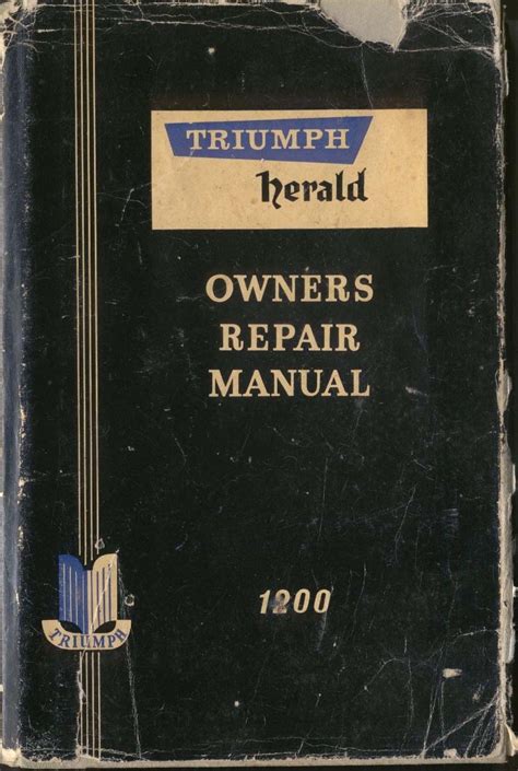Triumph herald owners repair manual for coupe convertible and saloon models. - Les oblitérations mécaniques de belgique de 1905 à 1920.