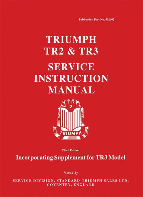 Triumph tr2 and tr3 service instruction manual tr3 model supplement official workshop manuals. - Manuale di laboratorio di scienza del sincrometro di hulda regehr clark.