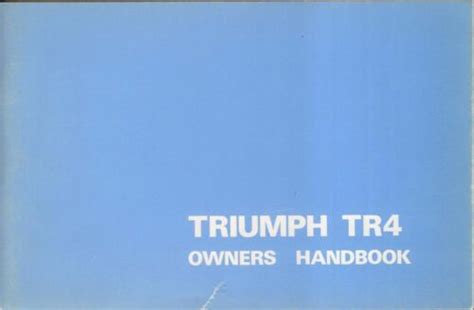 Triumph tr4 owners handbook no 510326. - Badania archeologiczne w polsce w latach 1944-1964..