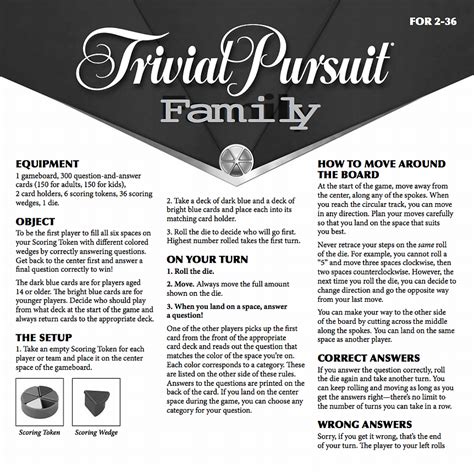 Trivial Pursuit Board Game Rules