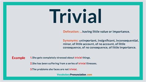 Trivial matter definition and meaning Collins English Dictionary