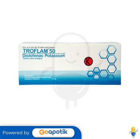 Troflam Tablet 50 mg Manfaat dan Indikasi Obat, Dosis, Efek