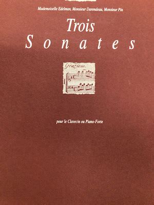 Trois sonates pour le piano forte ou le clavecin avec accompagnement d'une flute ou violon. - Yamaha 1300 royal star owners manual.