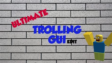 Troll gui. The Ultimate Trolling GUI is a beautiful and easy to use GUI for ROBLOX, optimized to be fast and modular, allowing for quick and easy modifications to the game. Get Script. … 