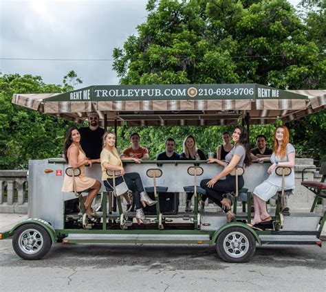 Trolley pub. Trolley Pub is a pedal-powered, eco-friendly, pub-crawling trolley for up to 14 people at time. It’s hard not to smile on the Trolley Pub! Perfect for birthdays, bachelorette parties, company outings and more. Wilmington, United States. Contact. 