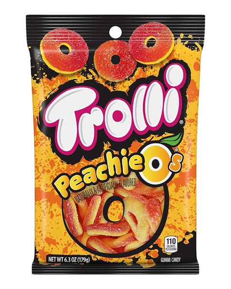 Peach rings promise lots of fun and an explosion of fruity flavor in the mouth. Average nutritional values per 100 g: Energy 1433 kJ / 337 kcal; Fat 0 g; thereof sat. Fatty acid 0 g; Carbohydrates 78 g; thereof sugar 57 g; Protein 4,4 g; Salt 0,20 g; Optional fibers 0,2 g; Gluten free. Lactose free.